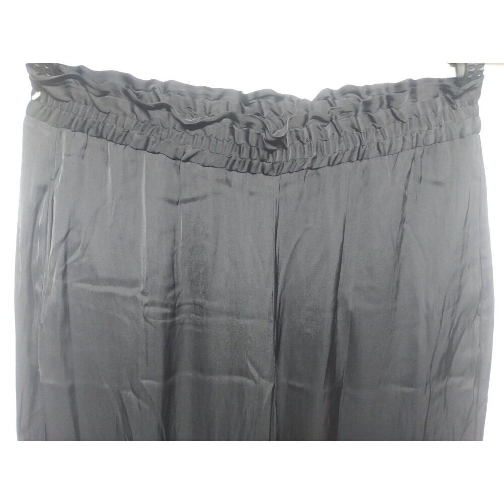 Maison d'Amelie Paris Anthropologie Wide Leg Pants Sz 12 Black Paperbag Waist - Picture 12 of 15